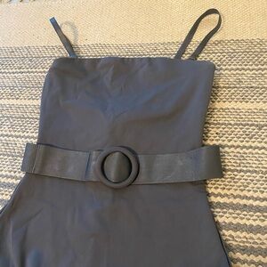 Skims gunmetal sculpting swim